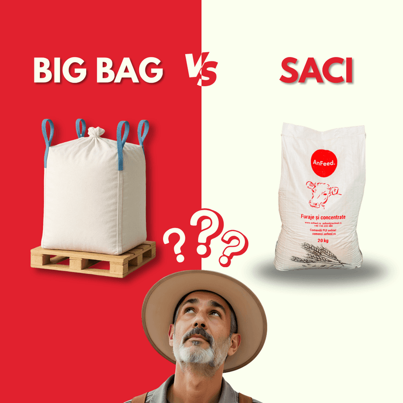 Furaj ambalat în saci sau în big bag? Care variantă aduce mai multe avantaje fermei tale?